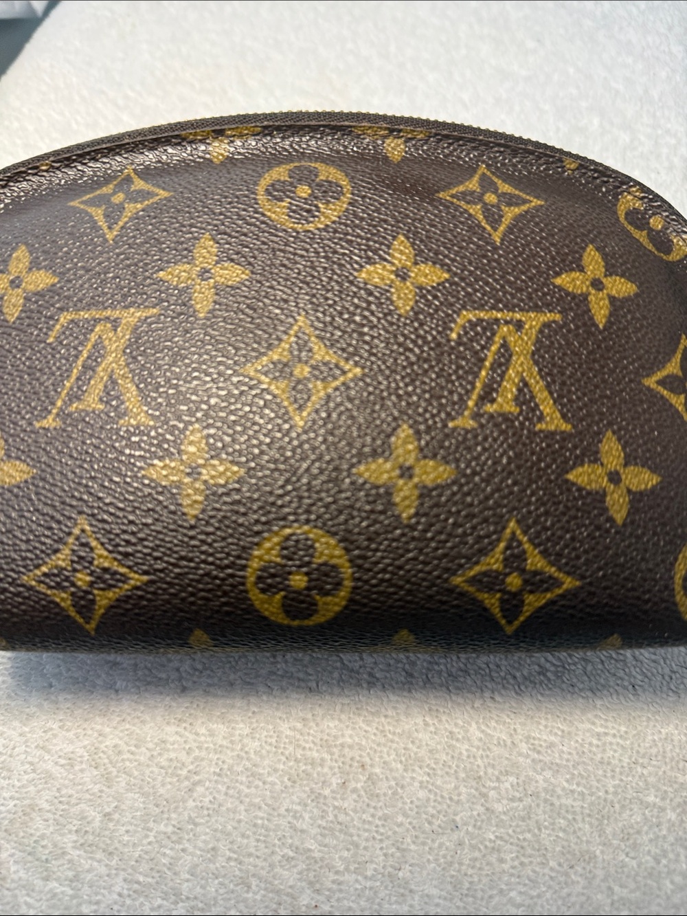 Louis Vuitton Brown and Gold Monogram Cosmetic Pouch - Picture 2 of 11